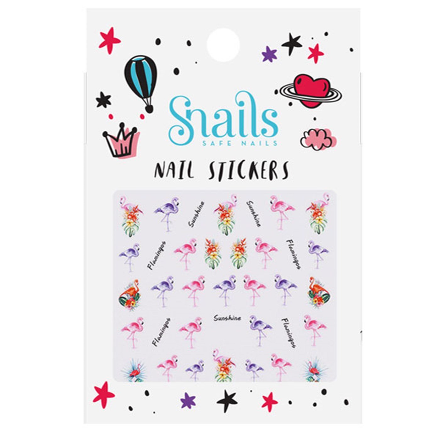 snails-tirnak-sticker-seti-flamingos