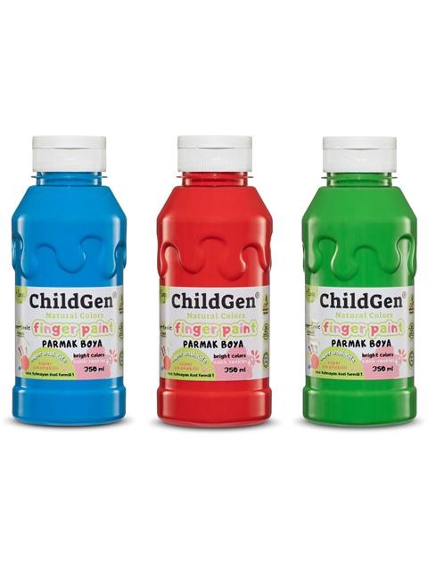 childgen-super-yikanabilir-parmak-boya-3x350-ml-sise-kirmizi-mavi-yesil